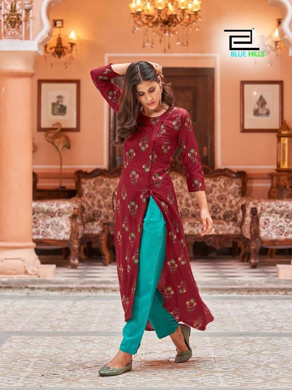 Blue Hills First Date 10 Rayon Designer Kurti Collection